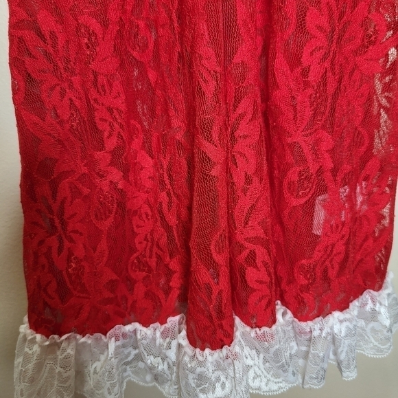 Avidlove small Santa Red dress lingerie no belt Mrs Claus babydoll red white - Picture 10 of 16